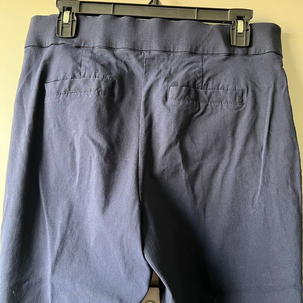 Briggs Pants Womens 12P Navy Blue‎ Stretch Pull On Capri Rayon Comfort Pocket - Picture 8 of 16